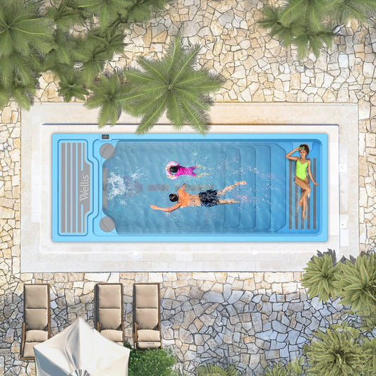 Beach Club swimming pool with counter current system