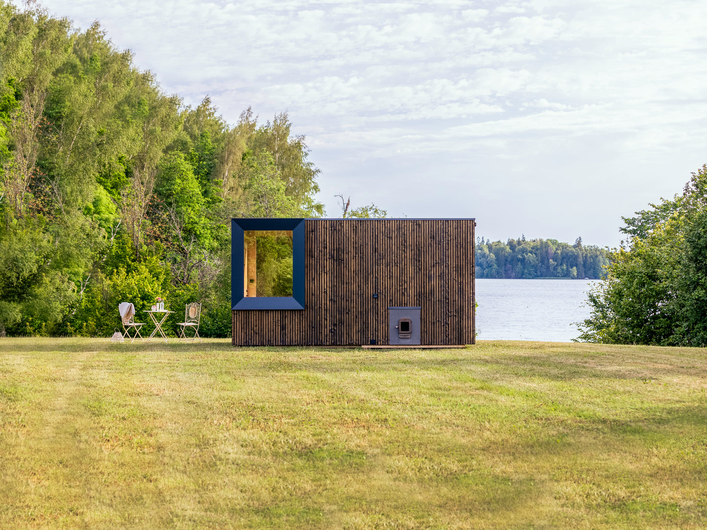 Davos – āra sauna 4–6 personām ar izvēles dušas un tualetes telpu