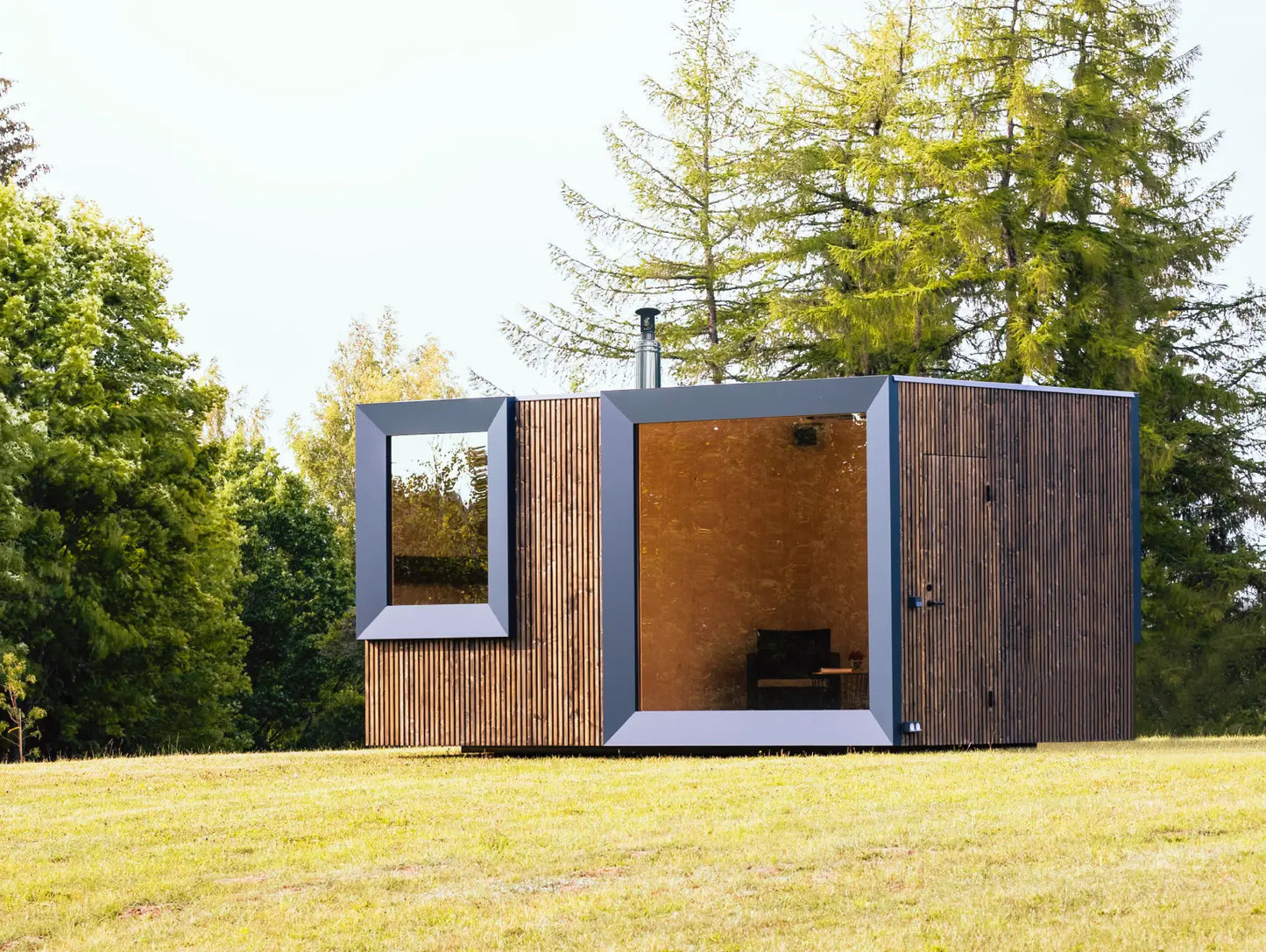 Davos – āra sauna 4–6 personām ar izvēles dušas un tualetes telpu