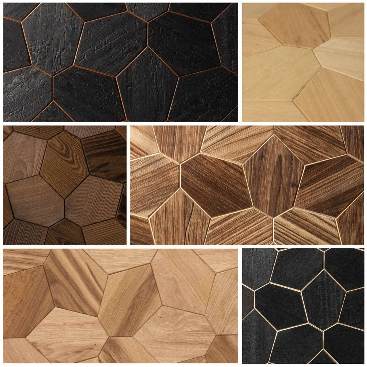 Hexagon wooden panels