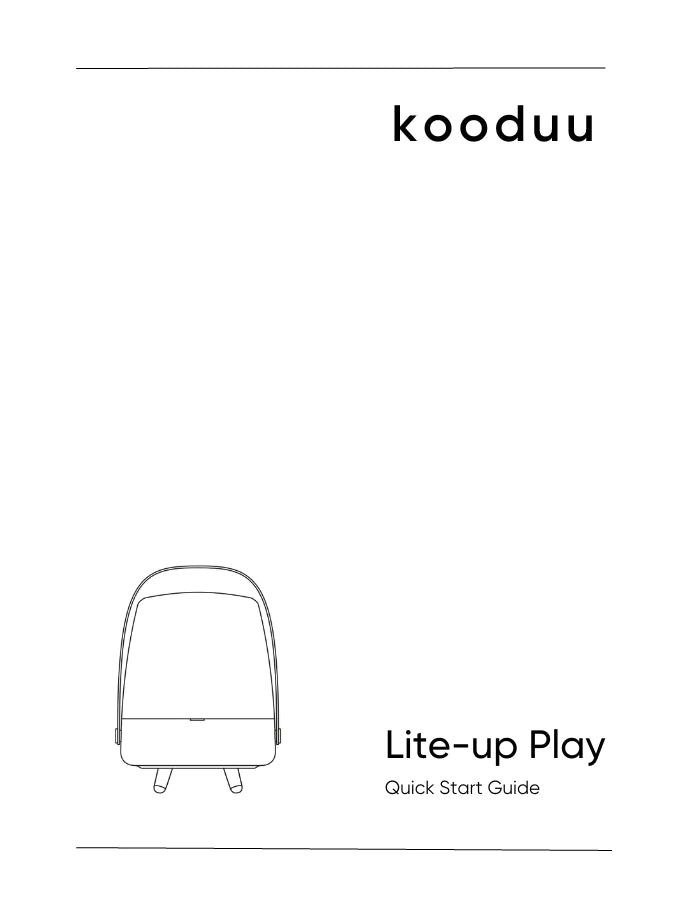 Manual title for Kooduu Lite-up Play lamps models 
