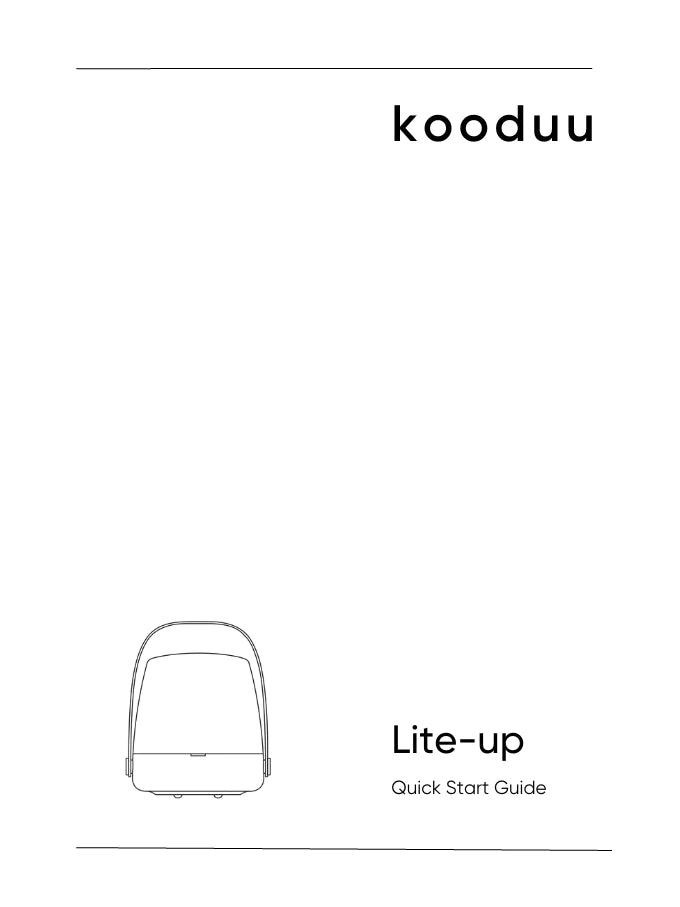 Manual title for Kooduu Lite-up lamps models 