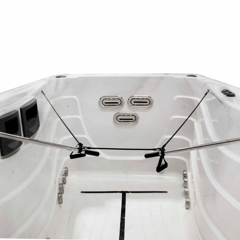 Rowing equipment for swim spa (swimming stick and resistance bands)