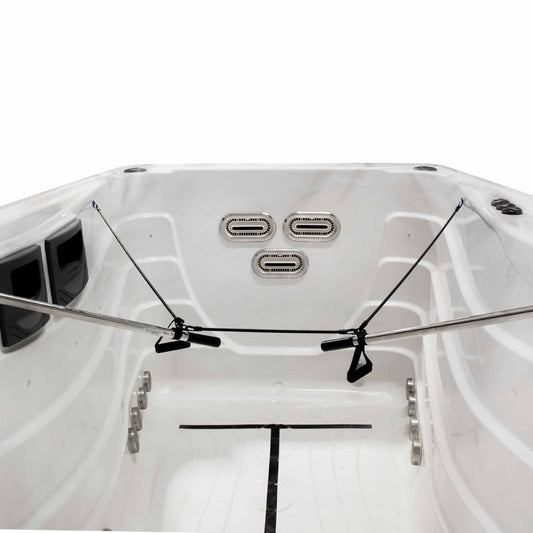 Rowing equipment for swim spa (swimming stick and resistance bands)