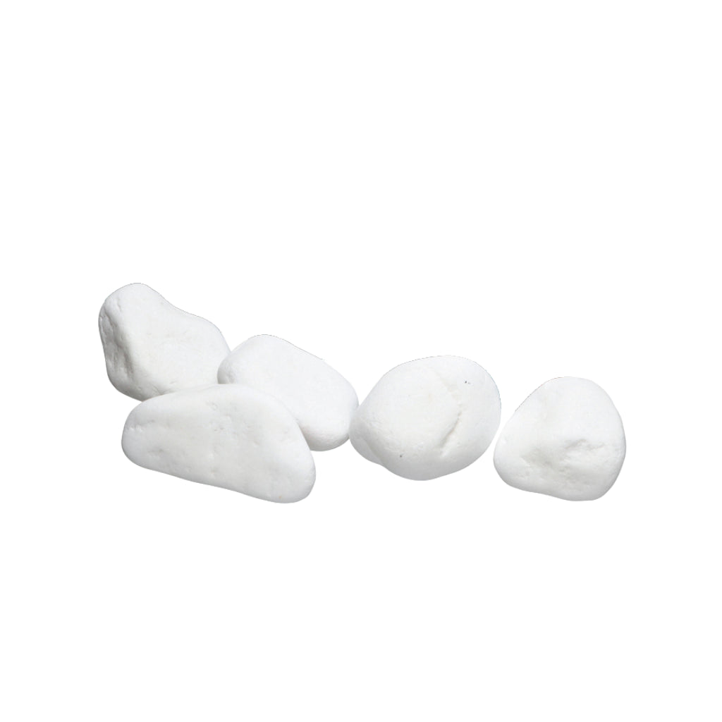 Decorative white stones - 10kg (Ø5-8cm)